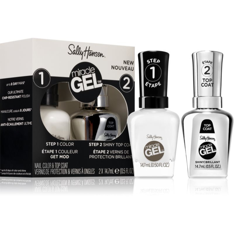 Sally Hansen Miracle Gel™ комплект лак за нотки и top coat - Комплект - Сравни цени от 1 магазин с безплатна доставка