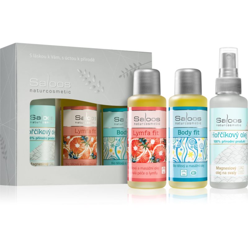Saloos Saloos Bio Body And Massage Oils Body Fit & Lymfa Fit & Magnesium подаръчен комплект за спортисти - Унисекс парфюм - Сравни цени от 1 магазин с безплатна доставка