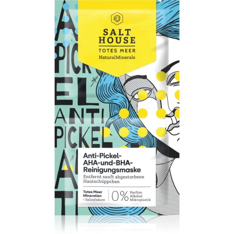 Salt House Natural Minerals Anti-pimple AHA and BHA Cleansing Mask почистваща маска 2x