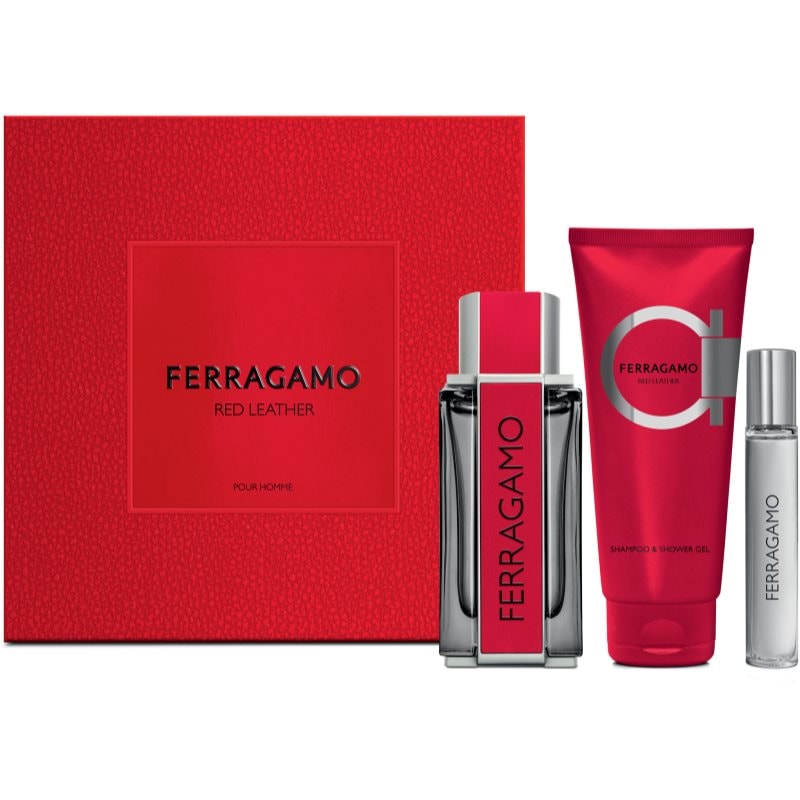 Ferragamo Red Leather подаръчен комплект за мъже - Комплект - Сравни цени от 1 магазин с безплатна доставка