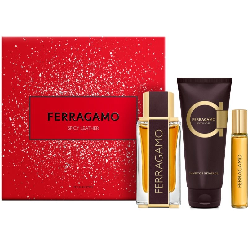 Ferragamo Spicy Leather подаръчен комплект за мъже - Комплект - Сравни цени от 1 магазин с безплатна доставка