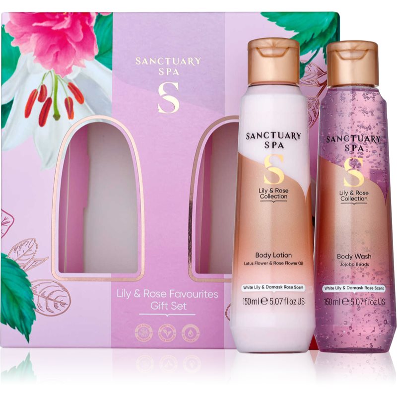 Sanctuary Spa Lily & Rose Favourites подаръчен комплект за тяло - Комплект - Сравни цени от 1 магазин с безплатна доставка