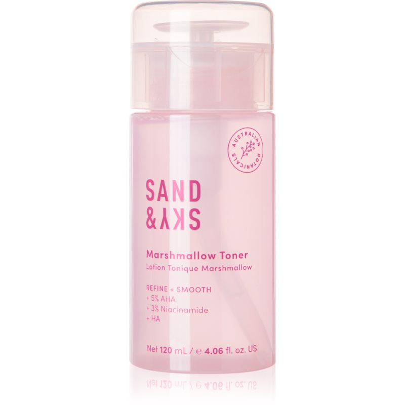 Sand & Sky Sand & Sky The Essentials Marshmallow Toner нежен ексфолиращ тоник за възобновяване на повърхността на кожата - Унисекс парфюм 120мл - Сравни цени от 1 магазин с безплатна доставка