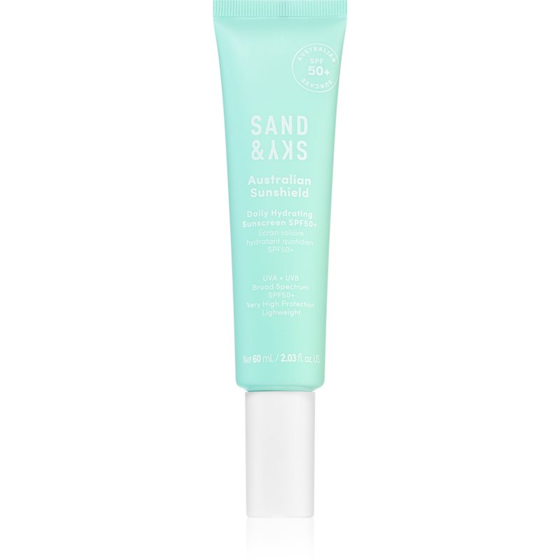 Sand & Sky Sand & Sky Australian Sunshield Daily Hydrating Sunscreen SPF50+ лек защитен крем за лице SPF 50+ - Унисекс парфюм 60мл - Сравни цени от 1 магазин с безплатна доставка
