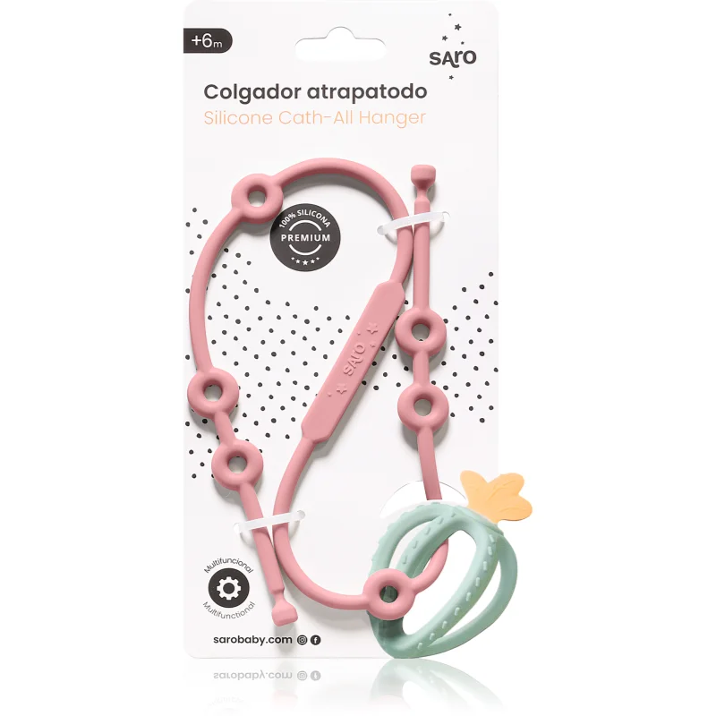Saro Baby Silicone Catch-All Hanger силиконово въже Pink - За деца - Сравни цени от 1 магазин с безплатна доставка