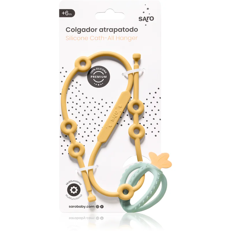 Saro Baby Silicone Catch-All Hanger силиконово въже Mustard