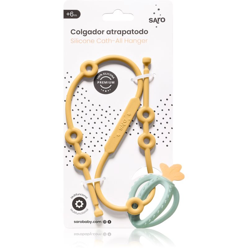 Saro Baby Silicone Catch-All Hanger силиконово въже Mustard
