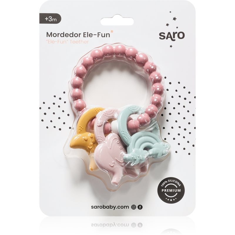 Saro Baby Ele-Fun гризалка Pink - За деца - Сравни цени от 1 магазин с безплатна доставка