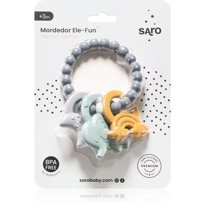Saro Baby Ele-Fun гризалка Blue - За деца - Сравни цени от 1 магазин с безплатна доставка