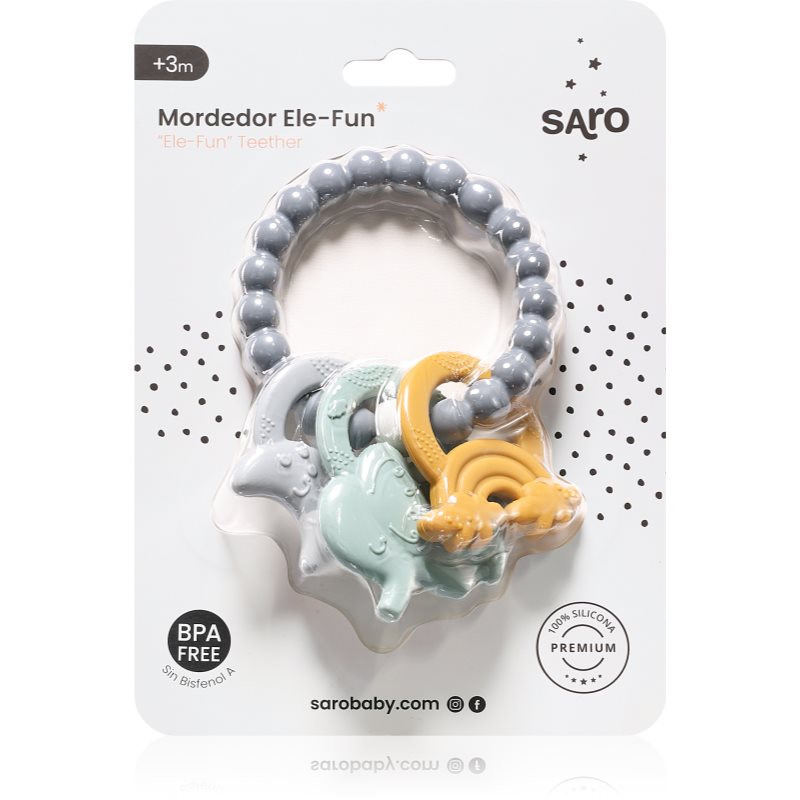 Saro Baby Ele-Fun гризалка Blue - За деца - Сравни цени от 1 магазин с безплатна доставка