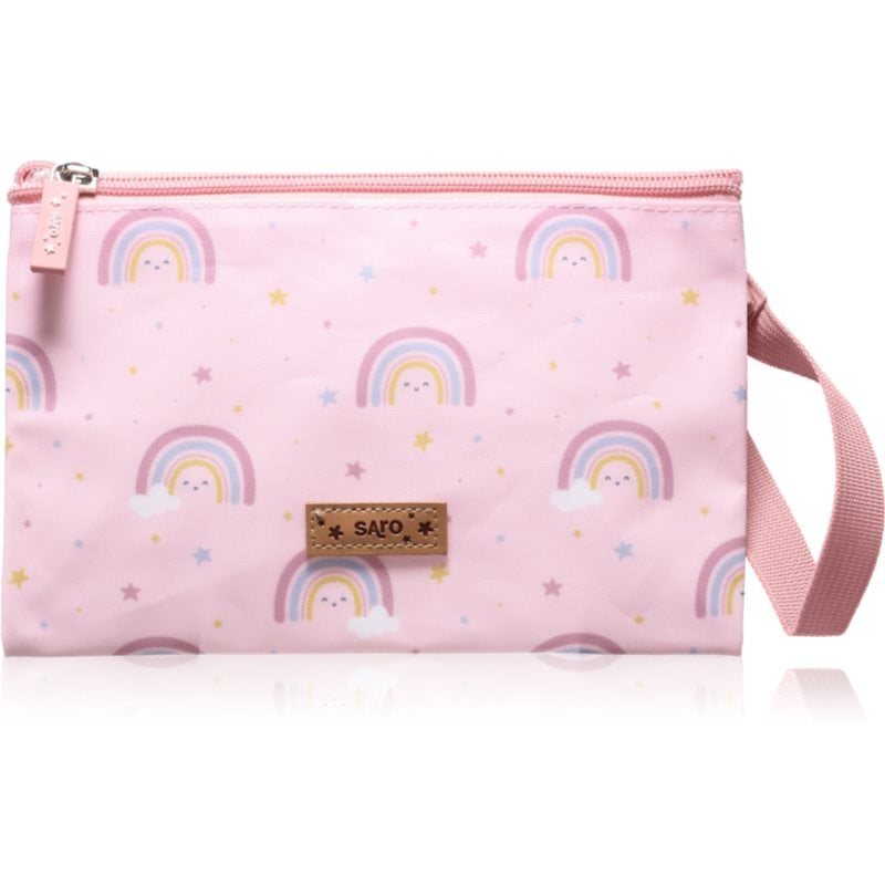 Saro Baby Lunch Bag торбичка за закуска Pink Rainbow 14,5x21,5 cm