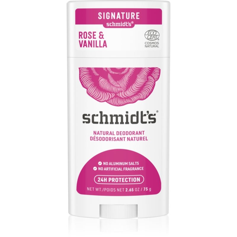 Schmidt's Rose + Vanilla дезодорант стик 75 гр. - Грижа за тяло - Сравни цени от 1 магазин с безплатна доставка