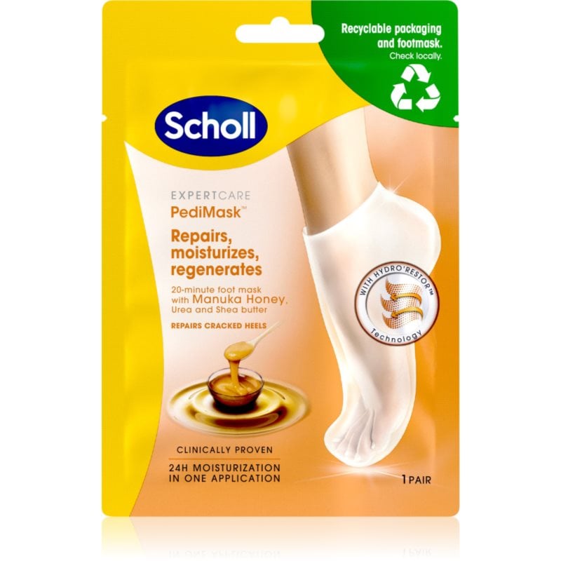 Scholl Pedimask™ Manuka Honey дълбоко подхранваща маска за крака