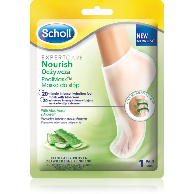 Scholl Pedimask™ Aloe Vera дълбоко подхранваща маска за крака