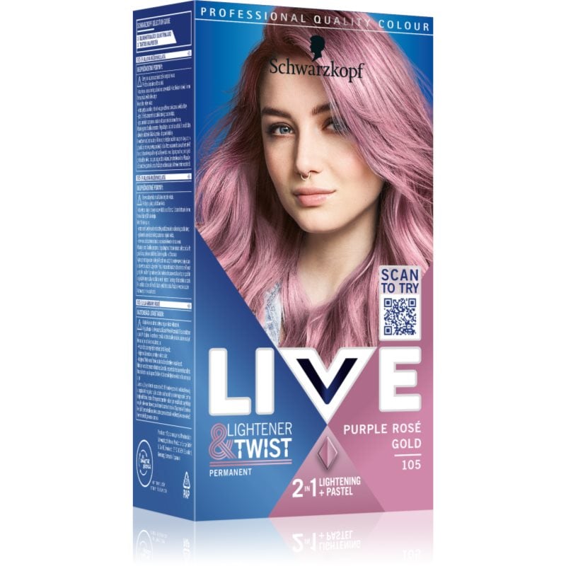 Schwarzkopf LIVE Lightener & Twist перманентната боя за коса за изсветляване на косата
