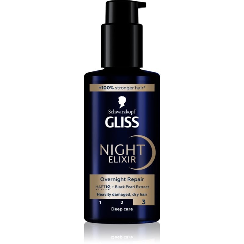 Schwarzkopf Gliss Night Elixir еликсир без отмиване за увредена коса