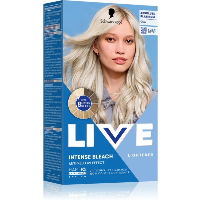 Schwarzkopf LIVE Intense Bleach обезцветител За коса 00A Absolute Platinum