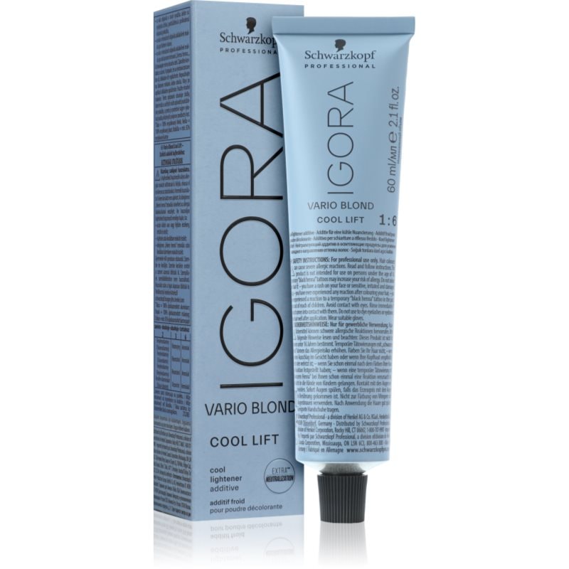 Schwarzkopf Professional IGORA Vario Blond Cool Lift изсветляваща и тонираща добавка Cool Lift - Грижа за коса - Сравни цени от 1 магазин с безплатна доставка
