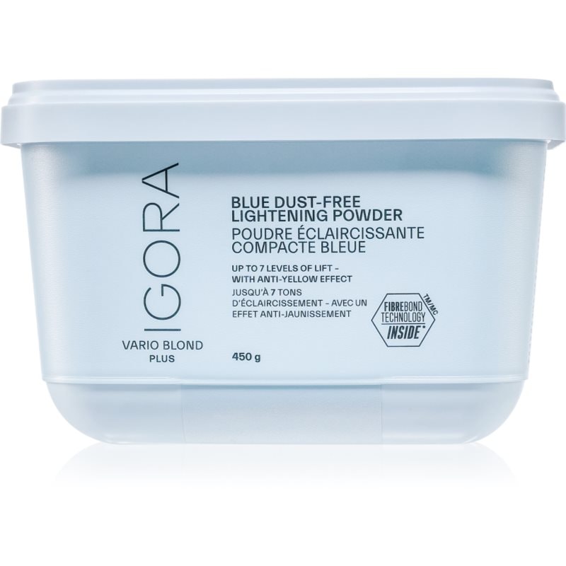 Schwarzkopf Professional IGORA Vario Blond Blue Dust-Free Lightening Powder продукт за изсветляване със съдържание на глина за руса коса - Грижа за коса - Сравни цени от 1 магазин с безплатна доставка