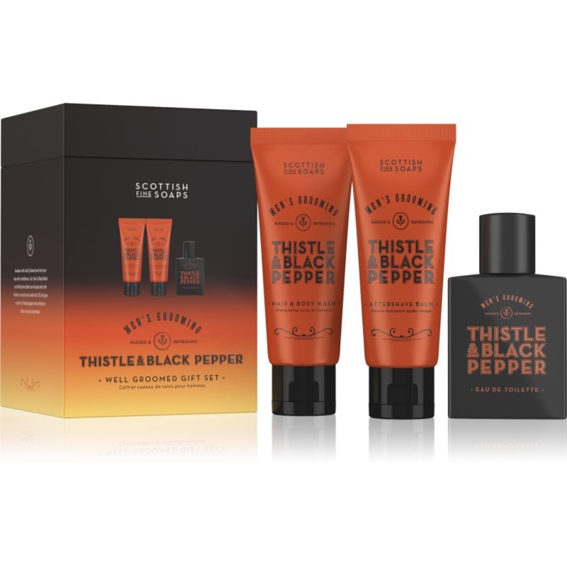Scottish Fine Soaps Thistle & Black Pepper Well Groomed Gift Set подаръчен комплект за мъже