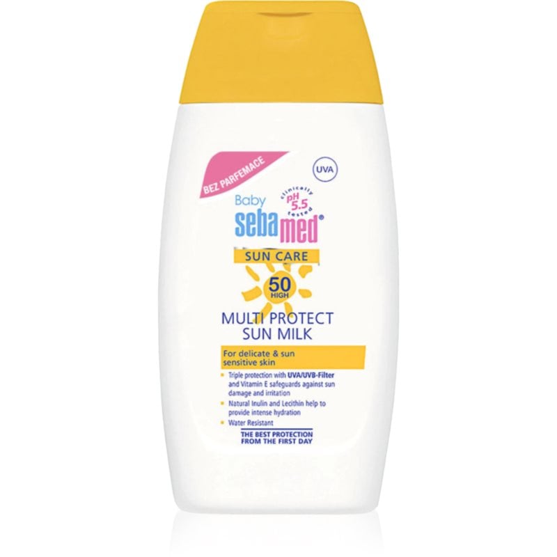 Sebamed Sun Care Baby Multi Protect Sun Milk защитно мляко за загар за деца SPF 50+ без парфюм