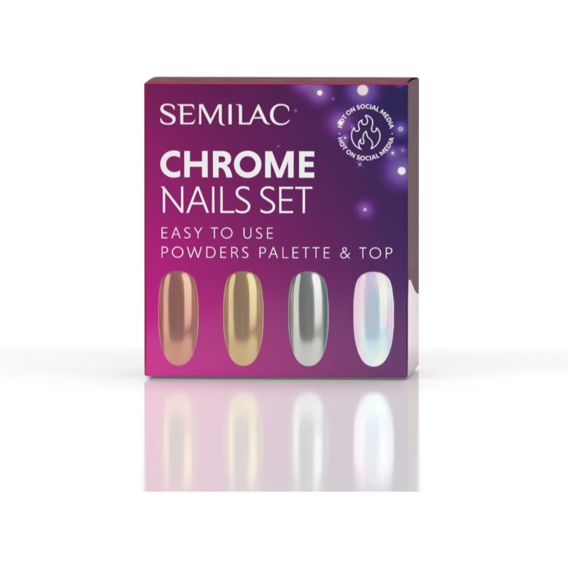 Semilac Semilac Set Chrome Nails подаръчен комплект за нокти - Унисекс парфюм - Сравни цени от 1 магазин с безплатна доставка