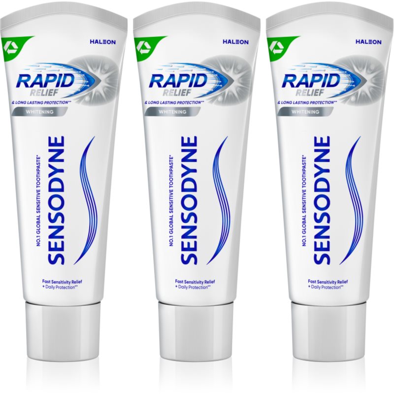 Sensodyne Sensodyne Rapid Whitening избелваща паста за зъби за чувствителни зъби 3x - Унисекс парфюм 75мл - Сравни цени от 1 магазин с безплатна доставка