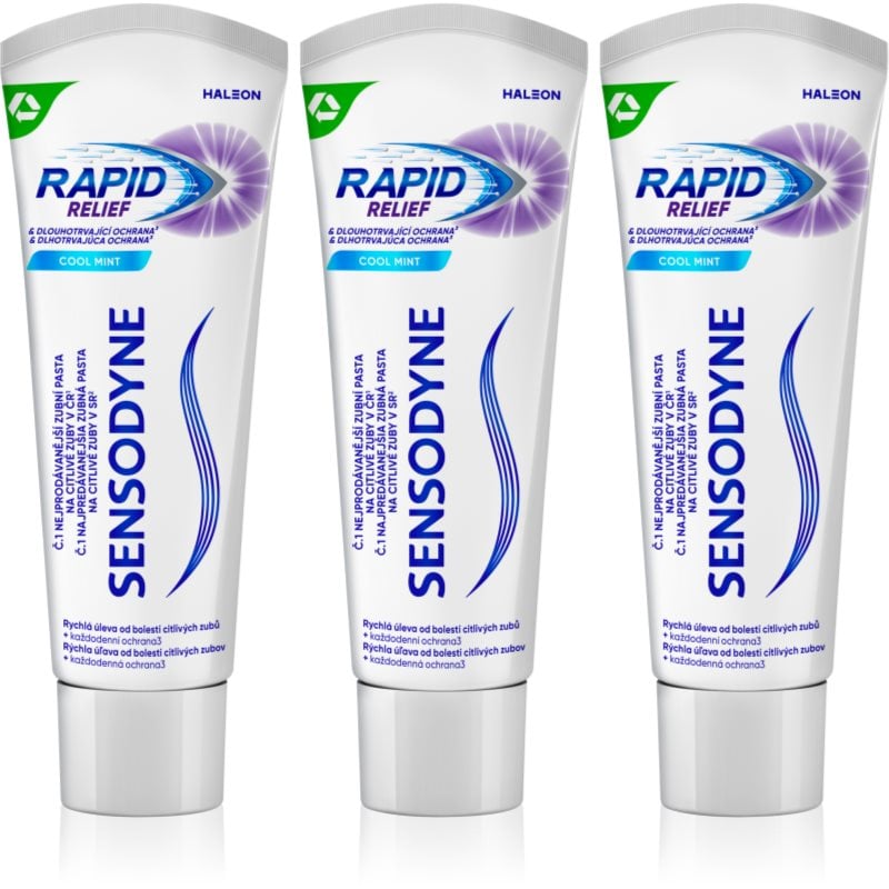 Sensodyne Repair & Protect Cool Mint паста за зъби за чувствителни зъби 3x