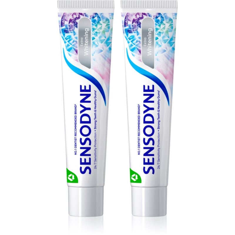 Sensodyne Extra Whitening избелваща паста за зъби с флуорид за чувствителни зъби 2x