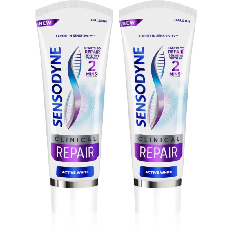 Sensodyne Sensodyne Clinical Repair Active White паста за зъби 2x - Унисекс парфюм 75мл - Сравни цени от 1 магазин с безплатна доставка
