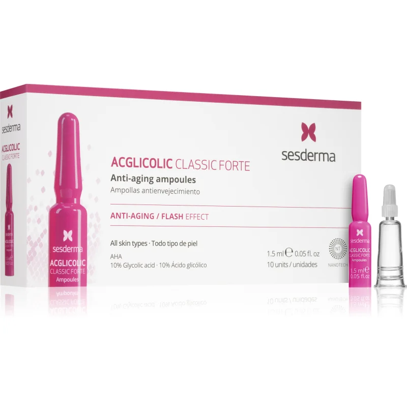 Sesderma Acglicolic Classic Forte Facial хидратиращ серум против бръчки s AHA 10 x - Грижа за лице - Сравни цени от 1 магазин с безплатна доставка