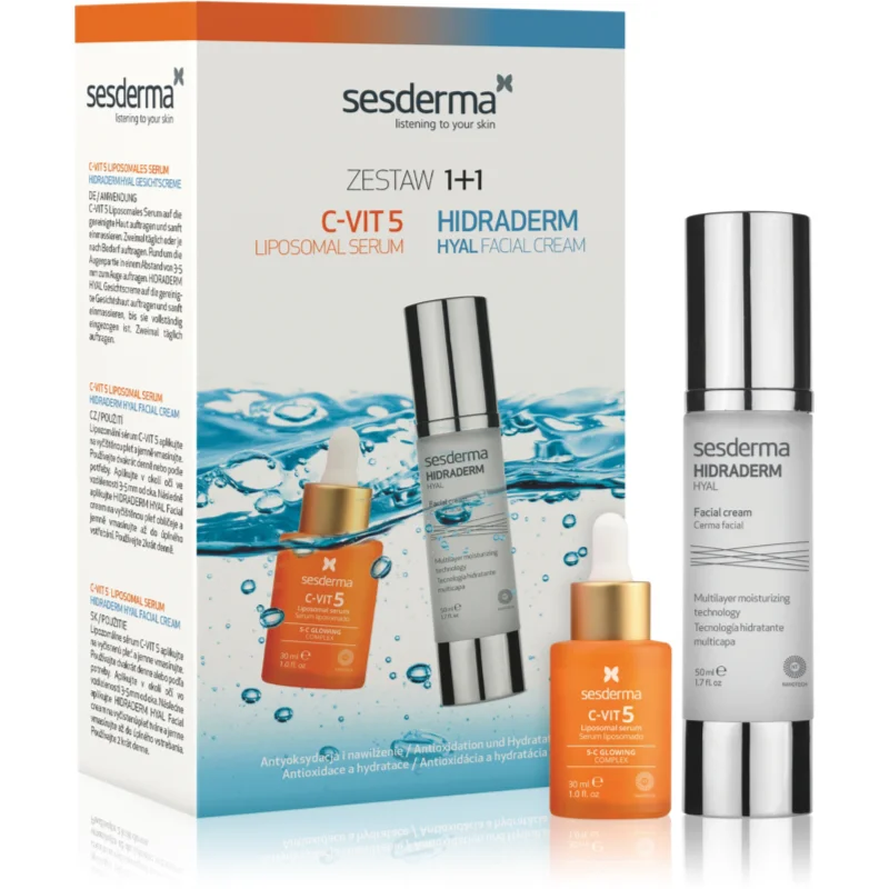 Sesderma Set C-Vit 5 + Hidraderm Hyal подаръчен комплект за освежаване и хидратация - Комплект - Сравни цени от 1 магазин с безплатна доставка
