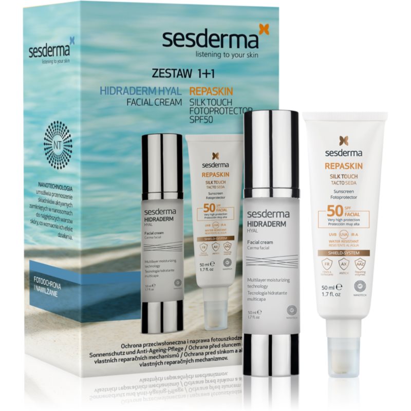 Sesderma Set Hidraderm Hyal+ Repaskin подаръчен комплект за суха до чувствителна кожа - Комплект - Сравни цени от 1 магазин с безплатна доставка