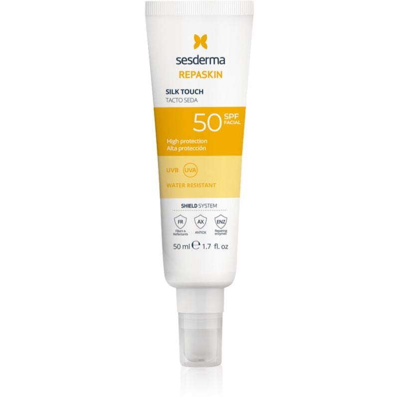 Sesderma Repaskin Silk Touch слънцезащитен крем за лице SPF 50