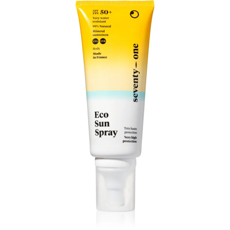 SeventyOne Eco Sun Spray SPF50+ слънцезащитен спрей с висока UV защита SPF 50+ - Грижа за тяло - Сравни цени от 1 магазин с безплатна доставка