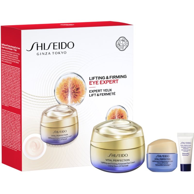 Shiseido Vital Perfection Uplifting & Firming Eye Cream подаръчен комплект за жени - Комплект - Сравни цени от 1 магазин с безплатна доставка
