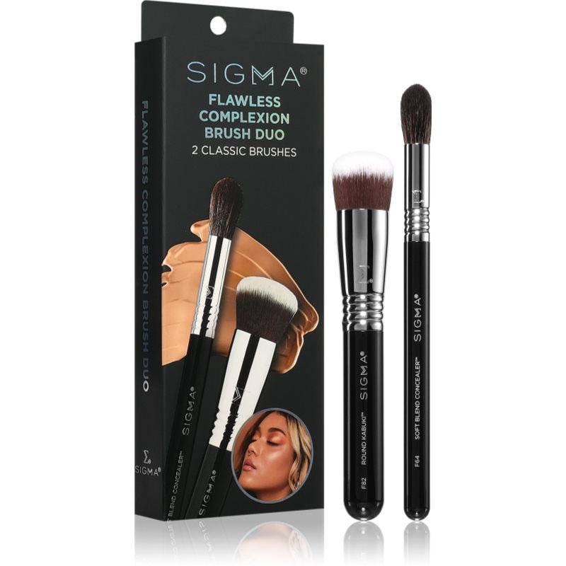 Sigma Beauty Brush Duo Flawless Complexion комплект четки за перфектен външен вид - Комплект - Сравни цени от 1 магазин с безплатна доставка