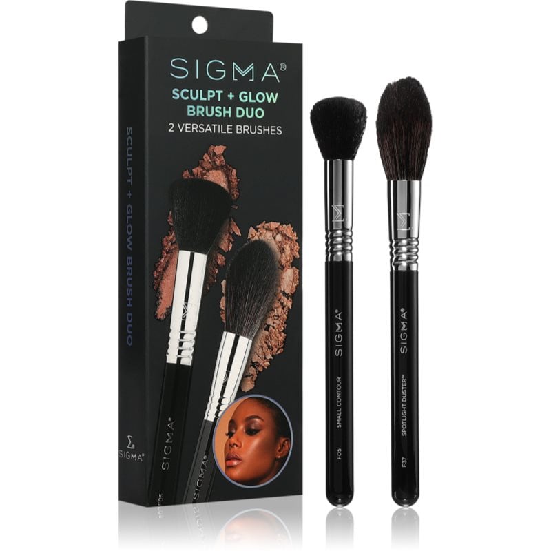 Sigma Beauty Brush Duo Beauty Sculpt + Glow комплект четки за перфектен външен вид