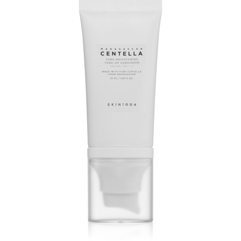SKIN1004 Madagascar Centella Tone Brightening Tone-Up Sunscreen защитна тонирана течност за лице за озаряване на лицето SPF 50+