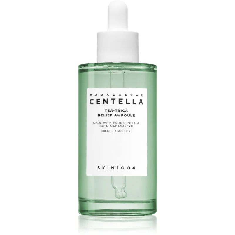 SKIN1004 Madagascar Centella Tea-Trica Relief Ampoule успокояващ серум за лице за проблемна кожа, акне