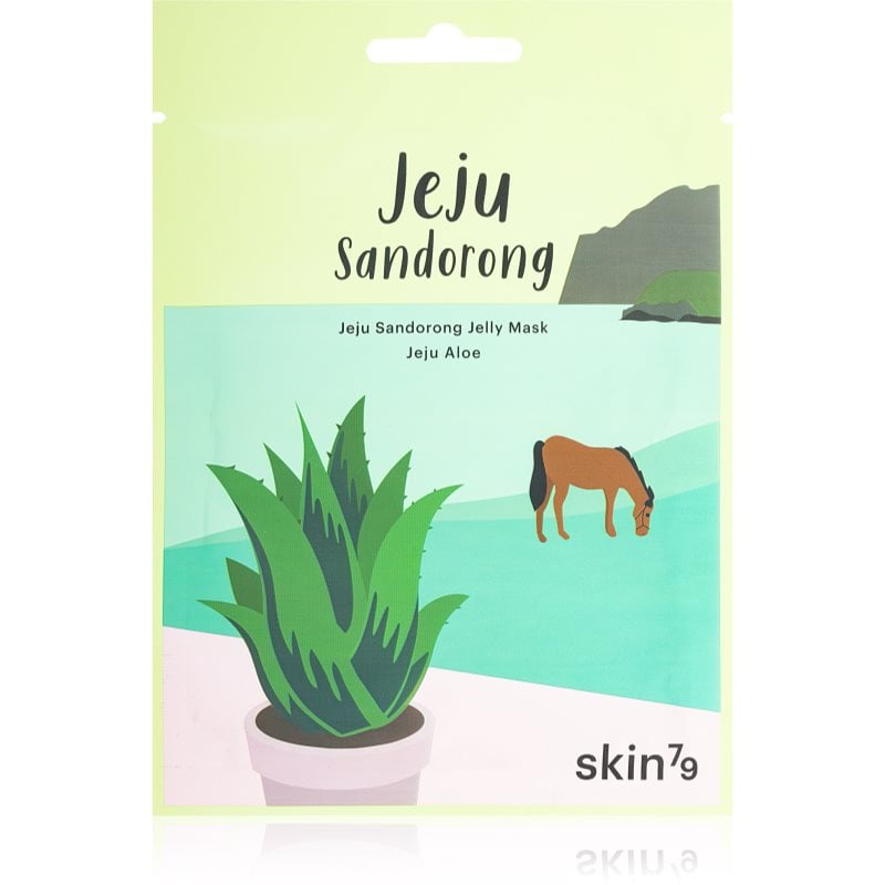 Skin79 Jeju Sandorong Jeju Aloe успокояваща платнена маска с хидратиращ ефект