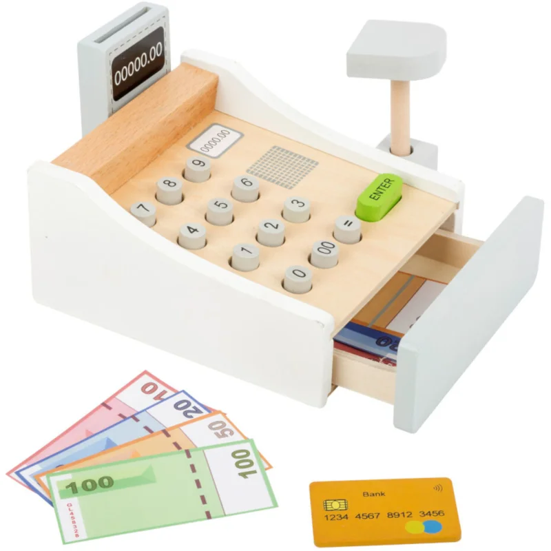 Small foot Wooden Toy Cash Register White играчка от дърво 3 y+ - За деца - Сравни цени от 1 магазин с безплатна доставка