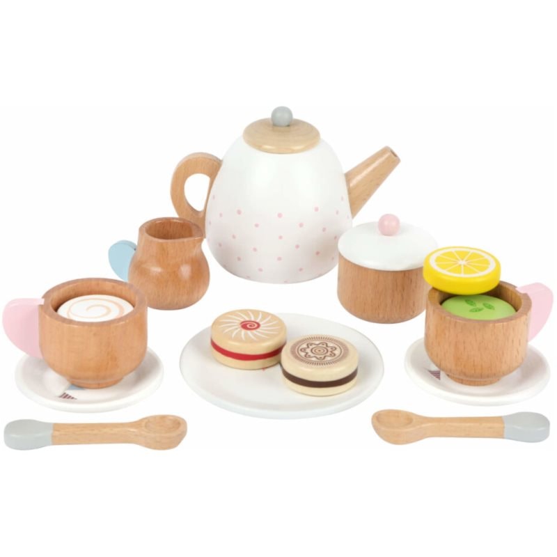 Small foot Wooden Tea Set with Cookies комплект играчки от дърво 3 y+ - За деца - Сравни цени от 1 магазин с безплатна доставка