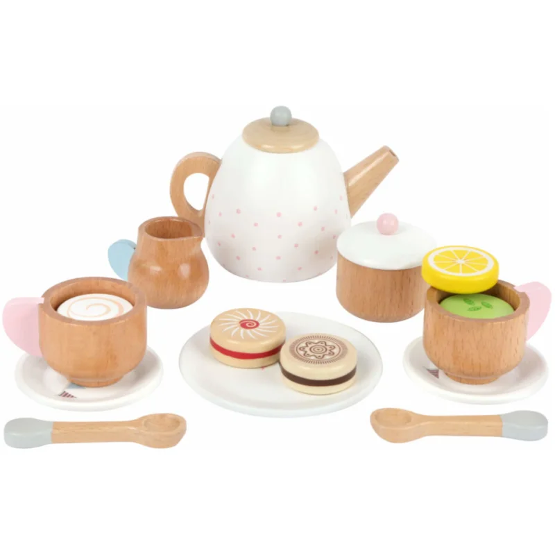 Small foot Wooden Tea Set with Cookies комплект играчки от дърво 3 y+ - За деца - Сравни цени от 1 магазин с безплатна доставка