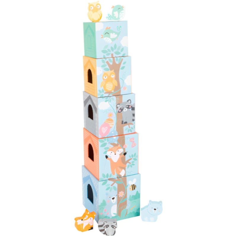 Small foot Stacking Tower Pastel Animals кула за сглобяване 12m+