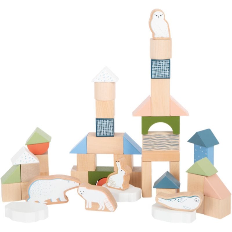 Small foot Wooden Building Blocks Dino кубчета от дърво 12 m+