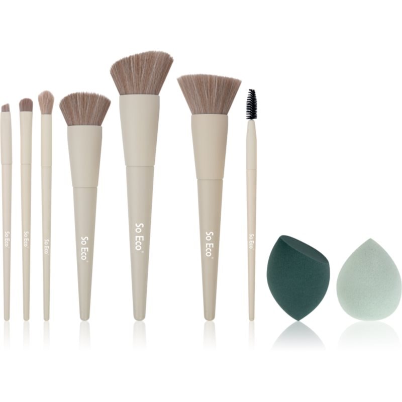 So Eco Exclusive Brush & Sponge Set Complexion Sponge комплект четки - Комплект - Сравни цени от 1 магазин с безплатна доставка