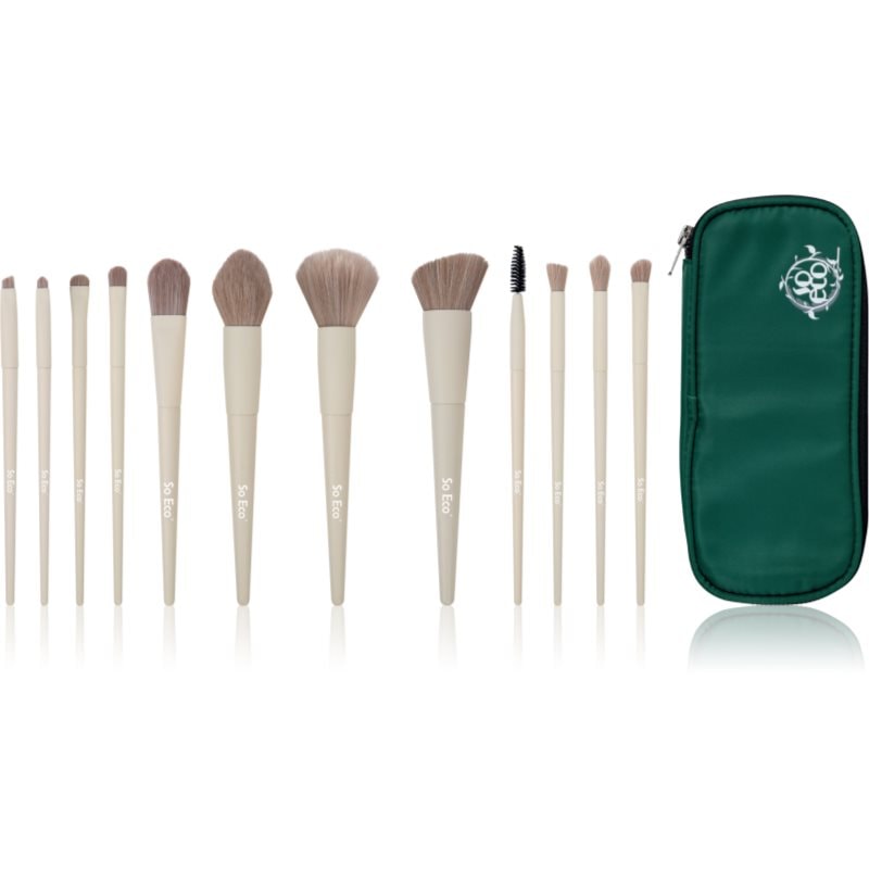 So Eco Flawless 12 Piece Brush & Bag Set Complexion Sponge Комплект четки с чантичка - Комплект - Сравни цени от 1 магазин с безплатна доставка