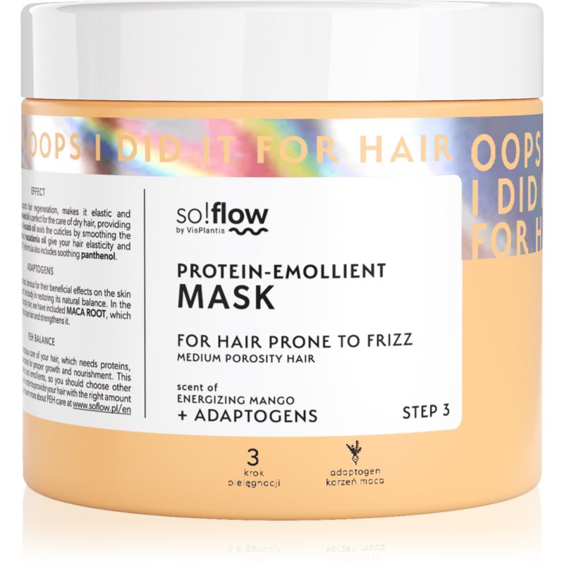 so!flow so!flow Medium Porosity Hair Protein-Emollient Mask маска за коса против цъфтене - Унисекс парфюм 200мл - Сравни цени от 1 магазин с безплатна доставка