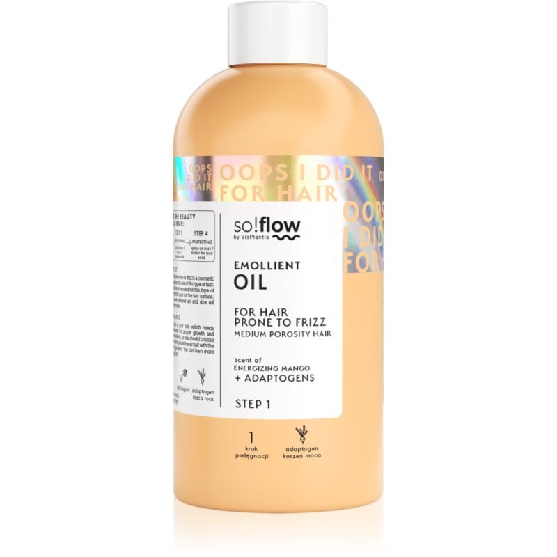 so!flow Medium Porosity Hair Emollient Oil хидратиращо олио против цъфтене